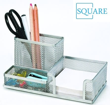 Desk Supplies Combination Pen Holder Card Case Organizer Storage Box