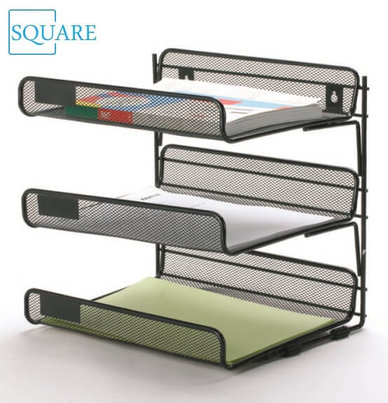 Mesh Stacked 3 Tier Desk Tray